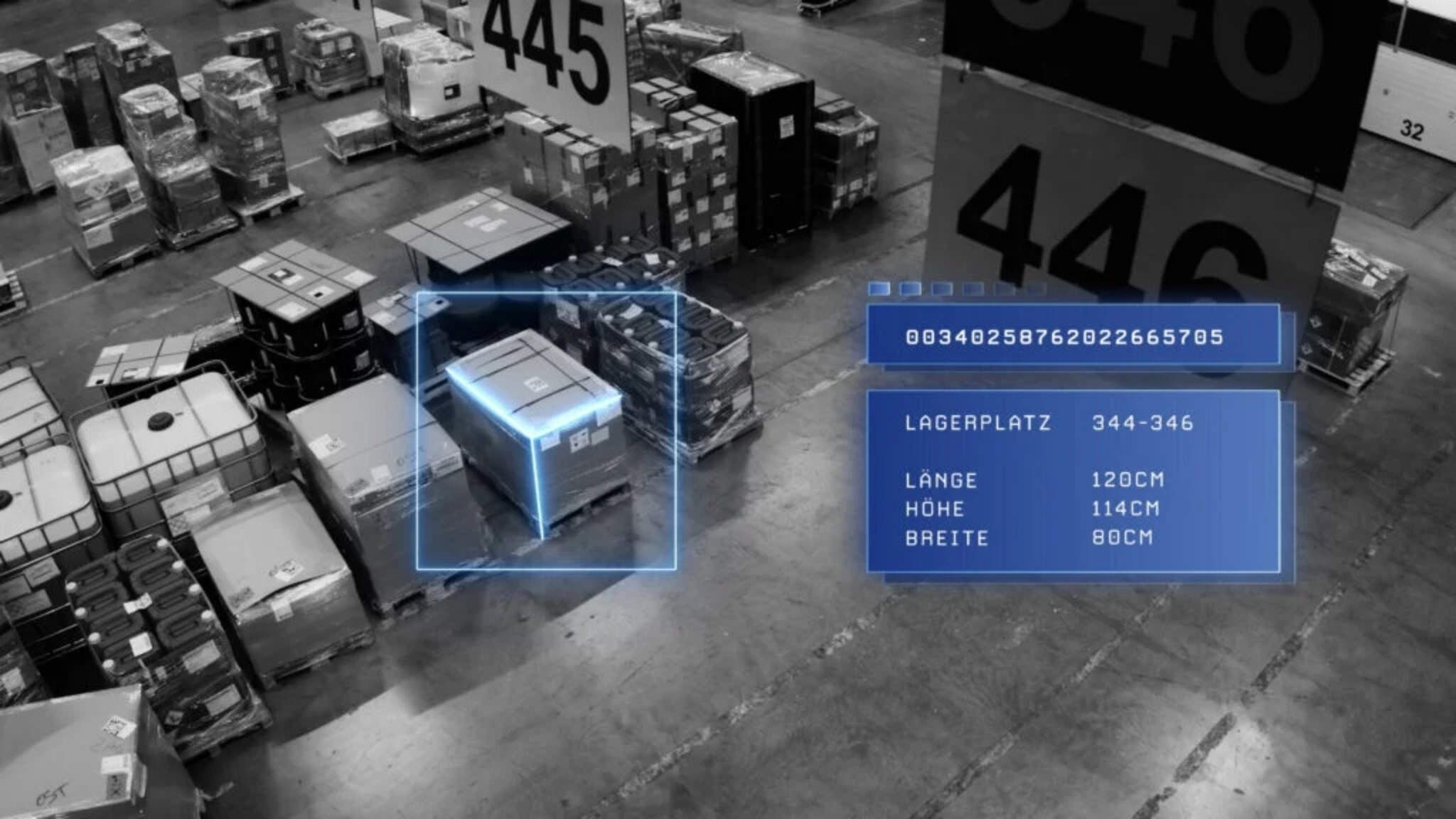 @ILO identificeert, lokaliseert en meet pallets met goederen realtime in de overslagloods